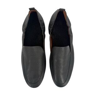 Vionic Amora Faux Fur Lining Leather Slip-on Loafer Flat Shoes in Black Size 11